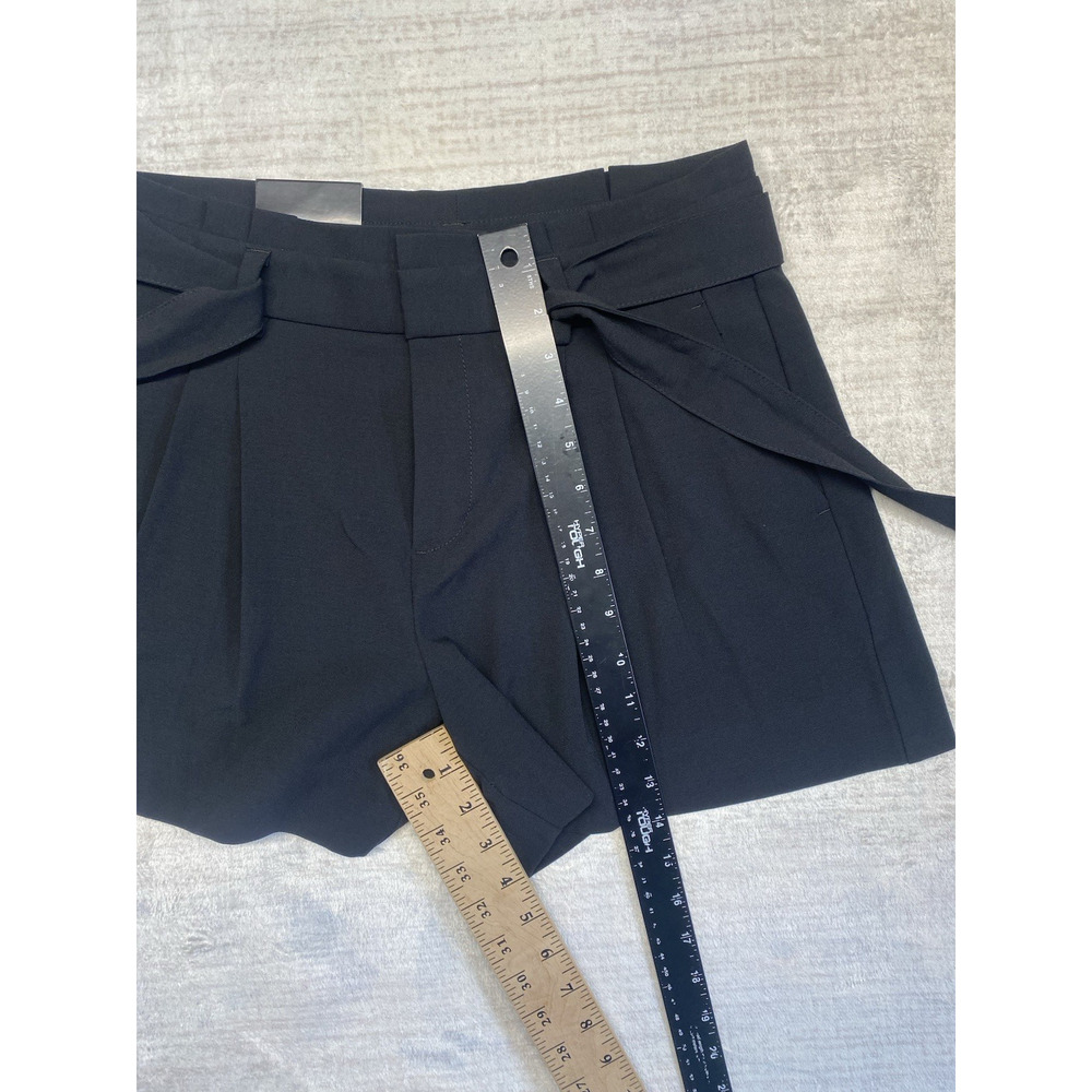 Banana Republic Shorts Womens Size 4 Black High Rise Casual Chic Belted Pockets - Picture 9 of 11